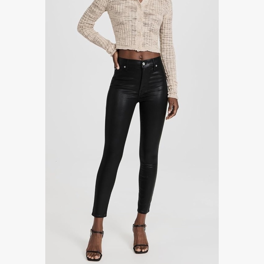 NWT 7 For All Mankind Faux Leather Skinny Jeans